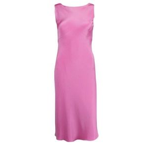 Melinda Eng Dresses - Melinda Eng Pink Cowl Back Midi Dress Melinda Eng Dresses - Melinda Eng Pink Cowl Back Midi Dress